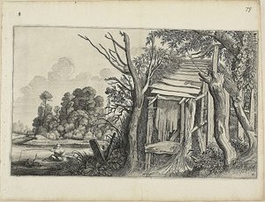 Förfallen hydda, plansch 4 från Landscapes