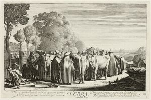 Jord, platta ett från De fyra elementen av Jan van de Velde II