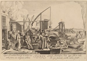 Brand av Jan van de Velde II after Willem Buytewech