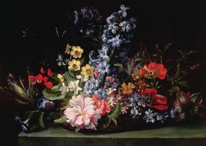Korg med blommor