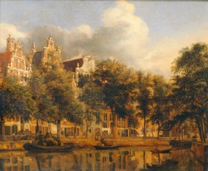 Le Herengracht à Amsterdam - Herengracht i Amsterdam, omkring 1668/1674 ... av Jan van der (manner of) Heyden
