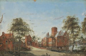 Loenersloot slott på Angstel av Jan van der Heyden (manner of)