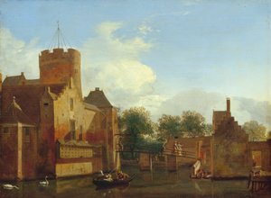 Loenerslot Castle i Holland, ca 1665-70 (olja på ek)