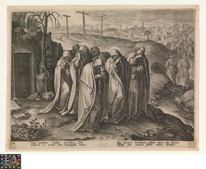 Heliga kvinnor lämnar graven av Jan van der Straet