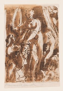 Rekto: Judith med chef för Holofernes; Vers: Pietà av Jan van der Straet, called Stradanus