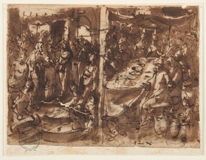 Recto: Jungfruns äktenskap av Jan van der Straet, called Stradanus