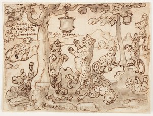 Panterfällan av Jan van der Straet, called Stradanus