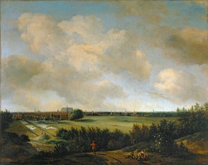 Tvätterskorna i Overveen, nära Haarlem ... av Jan van der the Elder Meer