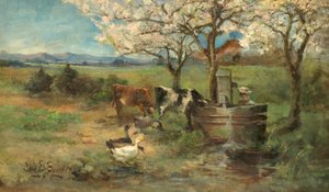 Springtime (olja på duk) av Jane Elizabeth Spindler