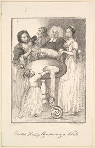 Orator Henley döper ett barn, 1794. av Jane Ireland