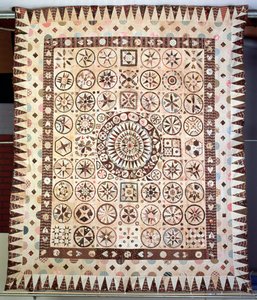 Patchwork sängöverdrag, Irland, 1850-60 (textil) av Jane Pizar