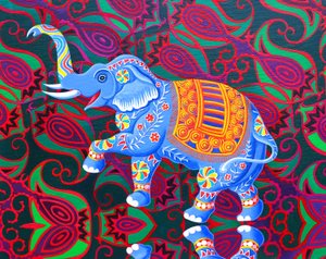 Indian Elephant, 2016, av Jane Tattersfield