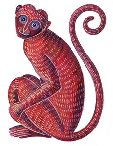 Monkey, 1996, (bläck och gouache) av Jane Tattersfield