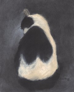 Thomas Taking a Bath, ca 2018 (pastell och kol på papper) av Janel Bragg