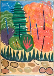 Blue Poles, 2007 (olja på duk)