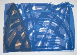 Head On (iv), 2014 (Kedjesågsträsnitt och silkscreen)