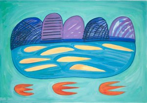 Mountains and Loch, 2015 (akvarell och gouache)