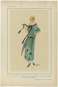 Mycket parisisk, 1923, nr 6: 2.- I TRÄDGÅRDEN. / Vecken är i rampljuset... av Janik