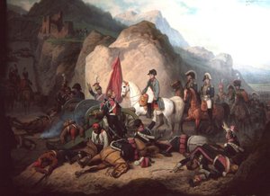 Napoleon i Somosierra-ravinen av January Suchodolski