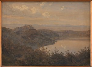 Utsikt mot Castel Gandolfo, Italien