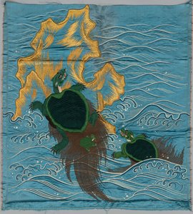 Broderad Fukusa av Japan, late 19th early 20th century