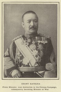 Greve Katsura, premiärminister; vann utmärkelse i den kinesiska kampanjen och blev sedan krigsminister av Japanese Photographer
