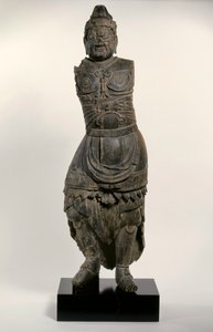A Guardian King of the Four Corners, 1100-talet (snidat trä)