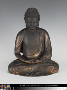 Amida Buddha på en Lotus Piedestal av Japanese School
