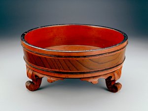 Handfat som användes för en buddhistisk handtvättsceremoni, 1345 eller 1406 (lackerat trä)