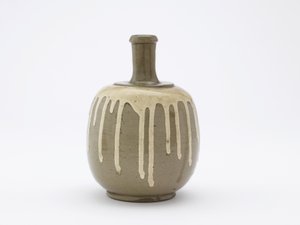 Kommersiell flaska för medicinskt vin, Tachikui, Hyogo-prefekturen, Meiji-eran, sent 1800-tal (keramik) av Japanese School