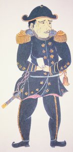 Commodore Perry i Japan - ett intryck av en japansk konstnär av Japanese School