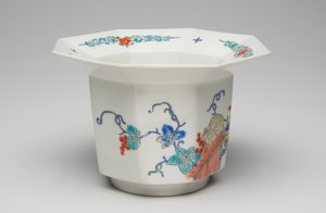 Bägare, sent 1600-tidigt 1700-tal (Kakiemon, porslin med överglasyr emalj) av Japanese School