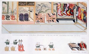 Japanska äktenskapstullarna, pub. 1824. av Japanese School