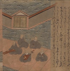 Japanska musiker, illustration från 