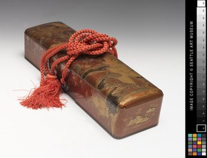 Lång Daimyo Box (guldlack och koppar) av Japanese School