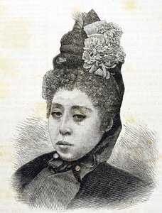 Meiji-eran. Prinsessan Komatsu av Japan. Illustration av 1887 (gravyr) av Japanese School