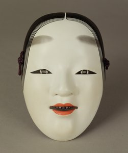 Noh teatermask av en ung kvinna, japansk av Japanese School