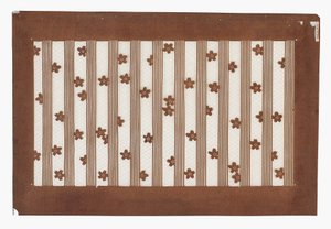 Pappersstencil (katagami), sent 1800-tal (Mulberry barkpapper behandlat med persimon juice och sidentråd) av Japanese School