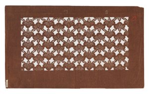 Pappersstencil (katagami), sent 1800-tal (Mulberry barkpapper behandlat med persimon juice) av Japanese School