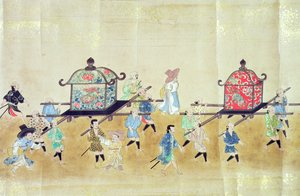 Del av den sjätte koreanska ambassaden i Japan vid tiden för Tokugawa Ietsuna succession 1651, möjligen av Kano Masanobu (1625-94) 1655-57 (rullmålning) (se även 120822 & 120823) av Japanese School