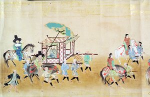 Del av den sjätte koreanska ambassaden i Japan vid tiden för Tokugawa Ietsuna succession 1651, möjligen av Kano Masanobu (1625-94) 1655-57 (rullmålning) av Japanese School