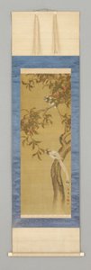 Persika och fåglar, tidigt 1800-tal av Japanese School