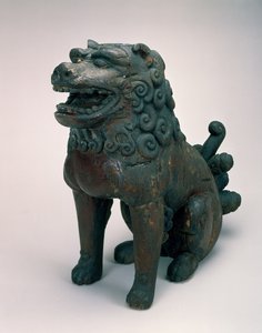 Shishi (Guardian Lion or Dog) (trä med lack)