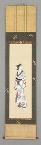 Stående figur av en kvinna, omkring 1800 av Japanese School