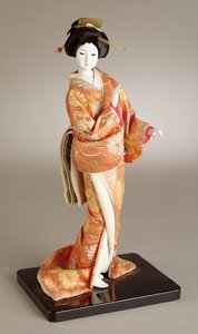 Stående damdocka, japansk av Japanese School