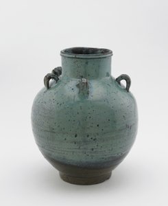 Förvaringsburk för teblad med fem öglor, Saga eller Nagasaki prefektur, Edo-period (keramik) av Japanese School