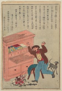 Thomas Carlyle, från serien Lives of Great People of the Occident, c.1870 av Japanese School