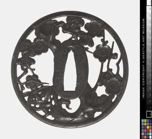 Tsuba: Gren av blommande körsbär, tidigt 1700-talet (järn) av Japanese School