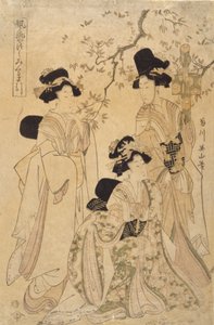 Untitled (Three Women) (träblock i färg) av Japanese School