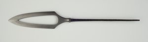 Yanone (pilspets) av platt typ (hirane) med genomborrad design (stål) av Japanese School